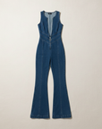 Dietlind | Denim Jumpsuit mit V-Ausschnitt