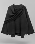 Cape Mantel für Damen mit asymmetrischem Design – Weicher und warmer Stoff für Herbst und Winter 5