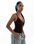 Hochwertiger Damen Bodysuit aus Bildhauermaterial – Elegant Konturierte Passform für Komfort und Stil 4