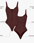 Hochwertiger Damen Bodysuit aus Bildhauermaterial – Elegant Konturierte Passform für Komfort und Stil 7