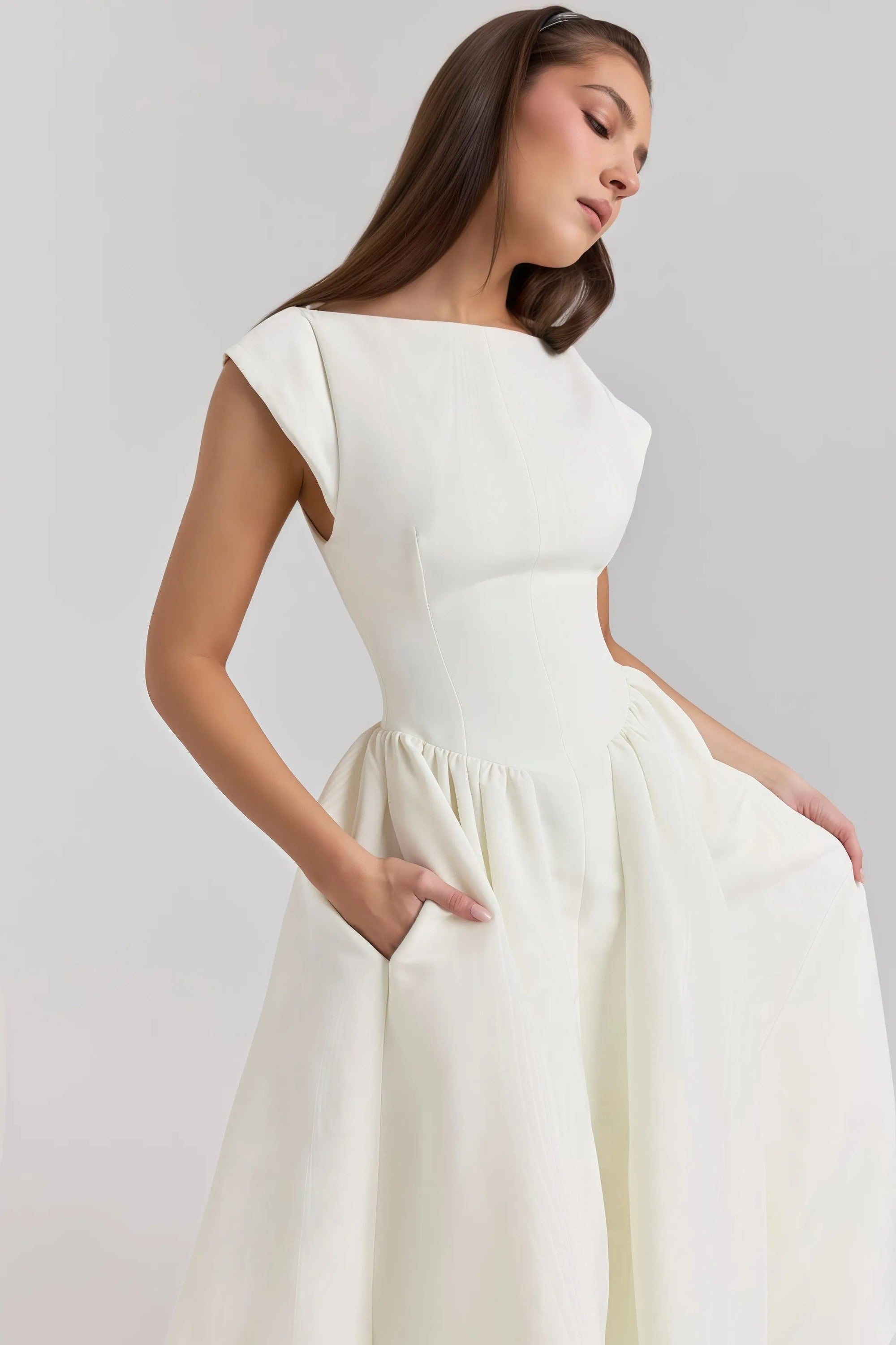 Livia | Festliches Damenkleid Midi mit Rüschen für Elegante Anlässe 6