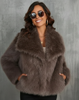 Irma | Übergroßer Pelzmantel aus Kunstfell