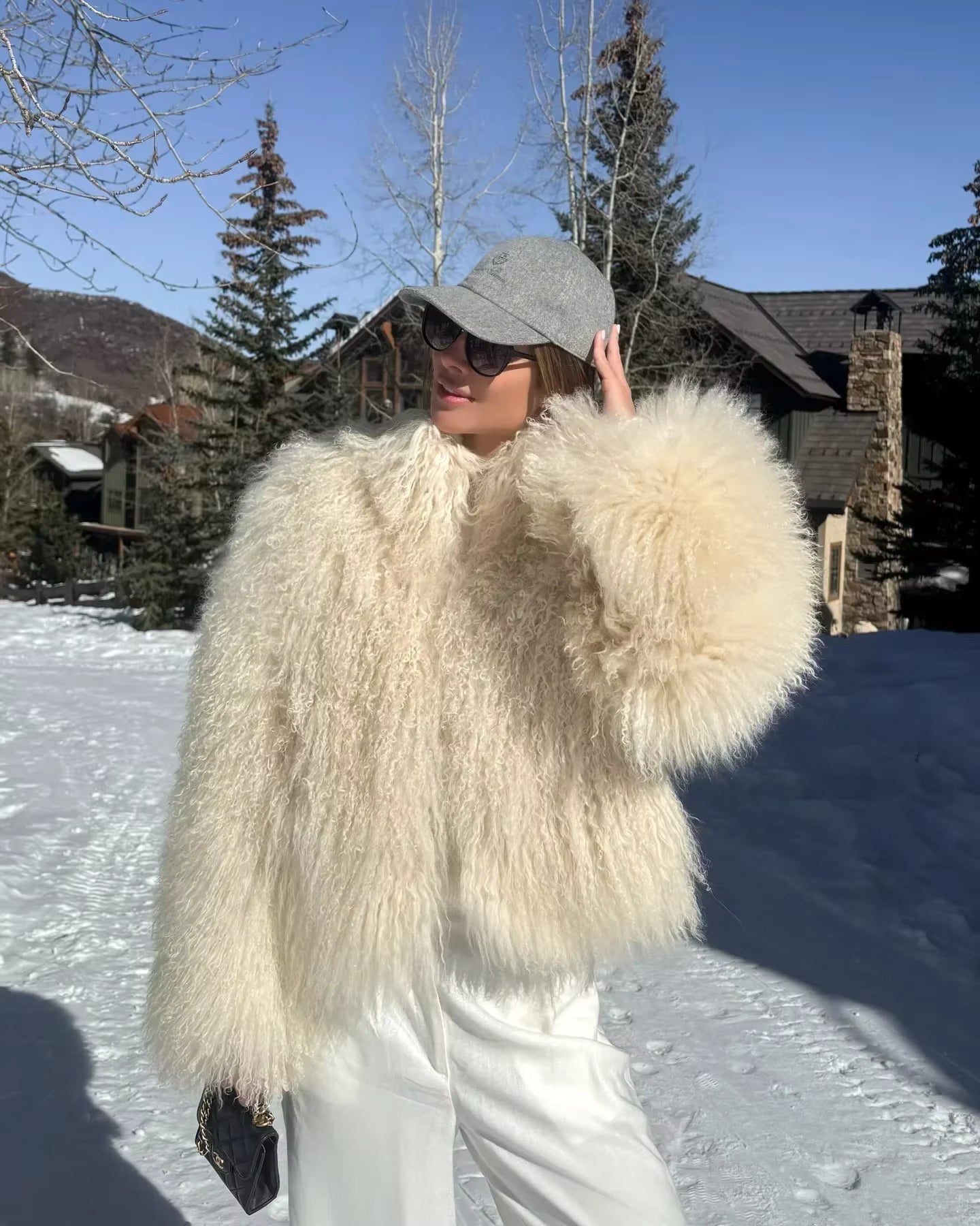 Averelle| Kunstpelzmantel