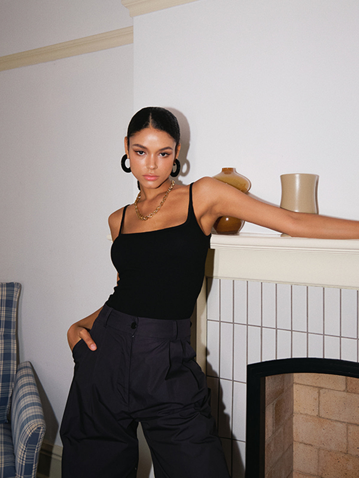 Damen Spaghettiträger Tank Top aus Rippenstoff – Bequem und Luftig für Sommer, Ideal für Freizeit und Festivals, Größen S-XL 1