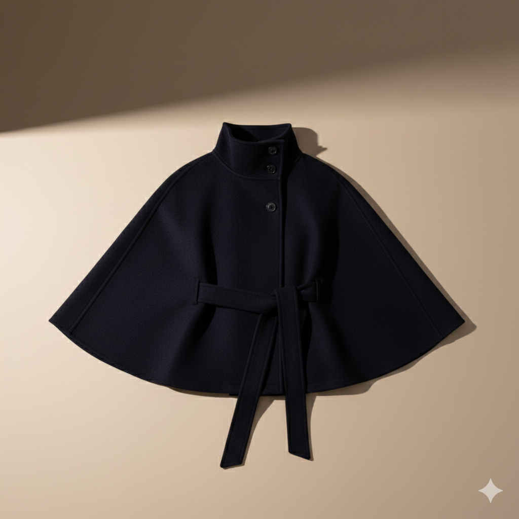 Ernestina | Cape Belt Mantel aus luxuriöser