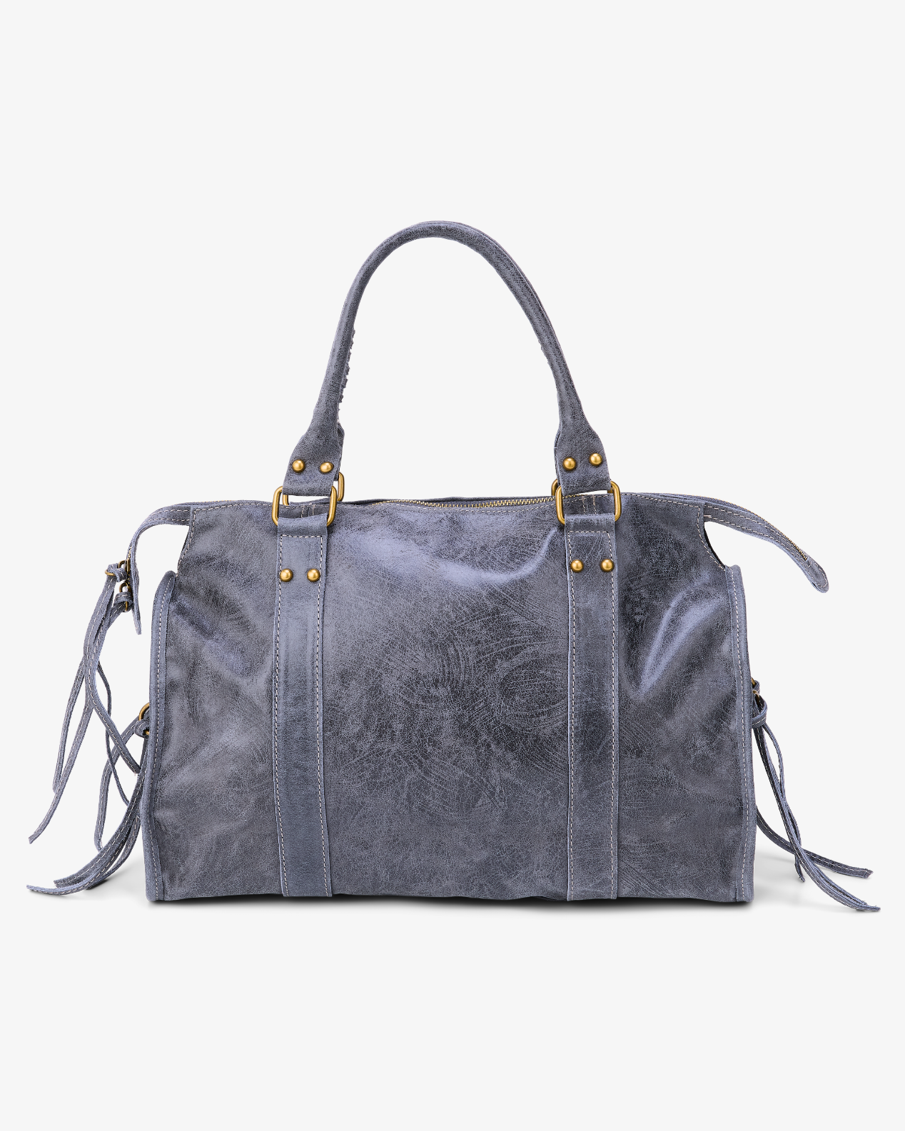 Vintage Mädchen Tasche aus 100% echtem Leder in Blau – Geräumig für 16-Zoll-MacBook mit Goldenen Details 1
